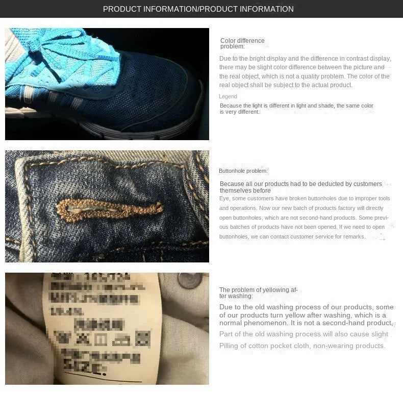 PENDRA Elastic Waist Denim Washed Pants