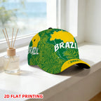 PENDRA Flat Brazil Tropical Graphic Baseball Adjustable Duckbill Comfortable Baseball Cap