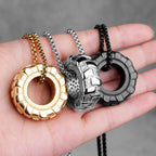 PENDRA Tire Fitness Gym Steel Necklace
