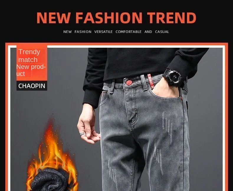 PENDRA Plush Wool Korean Jeans