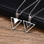 PENDRA Triangle Hollow Geometric Pendant Necklace