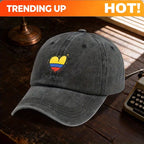 A "Colombia" Washed Baseball Cap, an Adjustable Sun-Protective Duckbill Hat Suitable for All Seasons, a Must-Have Fashion