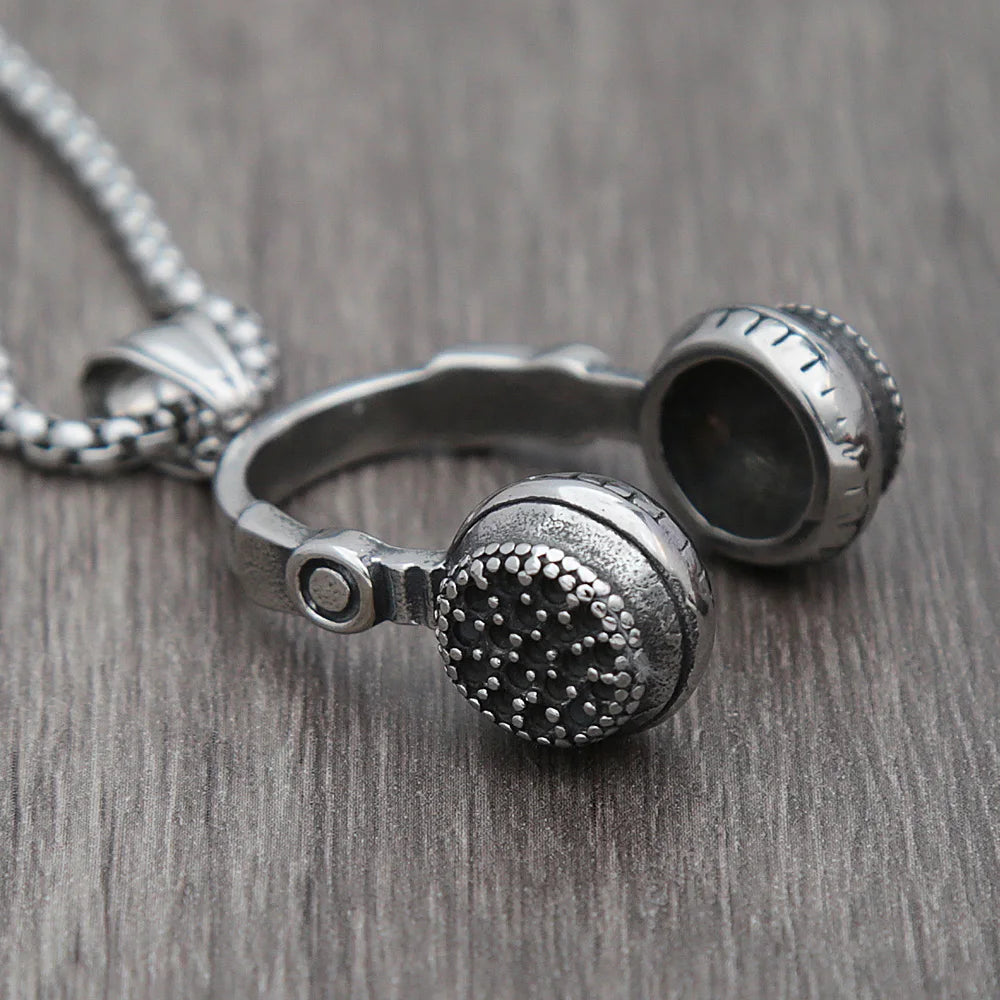 PENDRA Headphone Punk Music Pendant Necklace