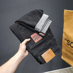 High-End 2023 Casual Cotton Luxury Men's Jeans with Embroidery for 2023 Spring and Autumn Work Straight Denim Pants for Men