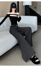 PENDRA Woolen Waisted Loose Pants