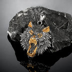 PENDRA Wolf Gold Viking Necklace