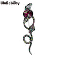 PENDRA Vintage Crystal Snake Brooch