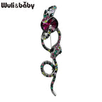 PENDRA Vintage Crystal Snake Brooch
