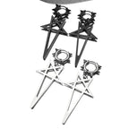 Pentagram Spike Rivet Hoop Earrings For Women Men Stainless Steel Gothic Punk Hiphop Rock Musical Ear Pendant Jewelry Gifts