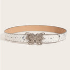 PENDRA Rheais Leather Pink Butterfly Gothic Belt