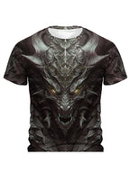 3D Dragon Print Men's T-shirt Summer Daily Casual Men's Street T-shirt Outdoor Sports Short Sleeve Urban Fashion Men's T-shirt