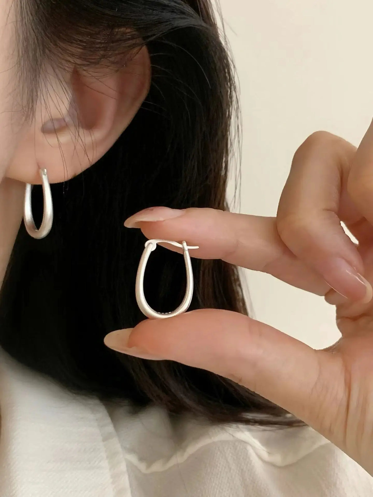 VENTFILLE 925 Sterling Silve Star Hoop Earring for Women Zircon Geometry Wide Office Versatile Jewelry Birthday Gift Dropship