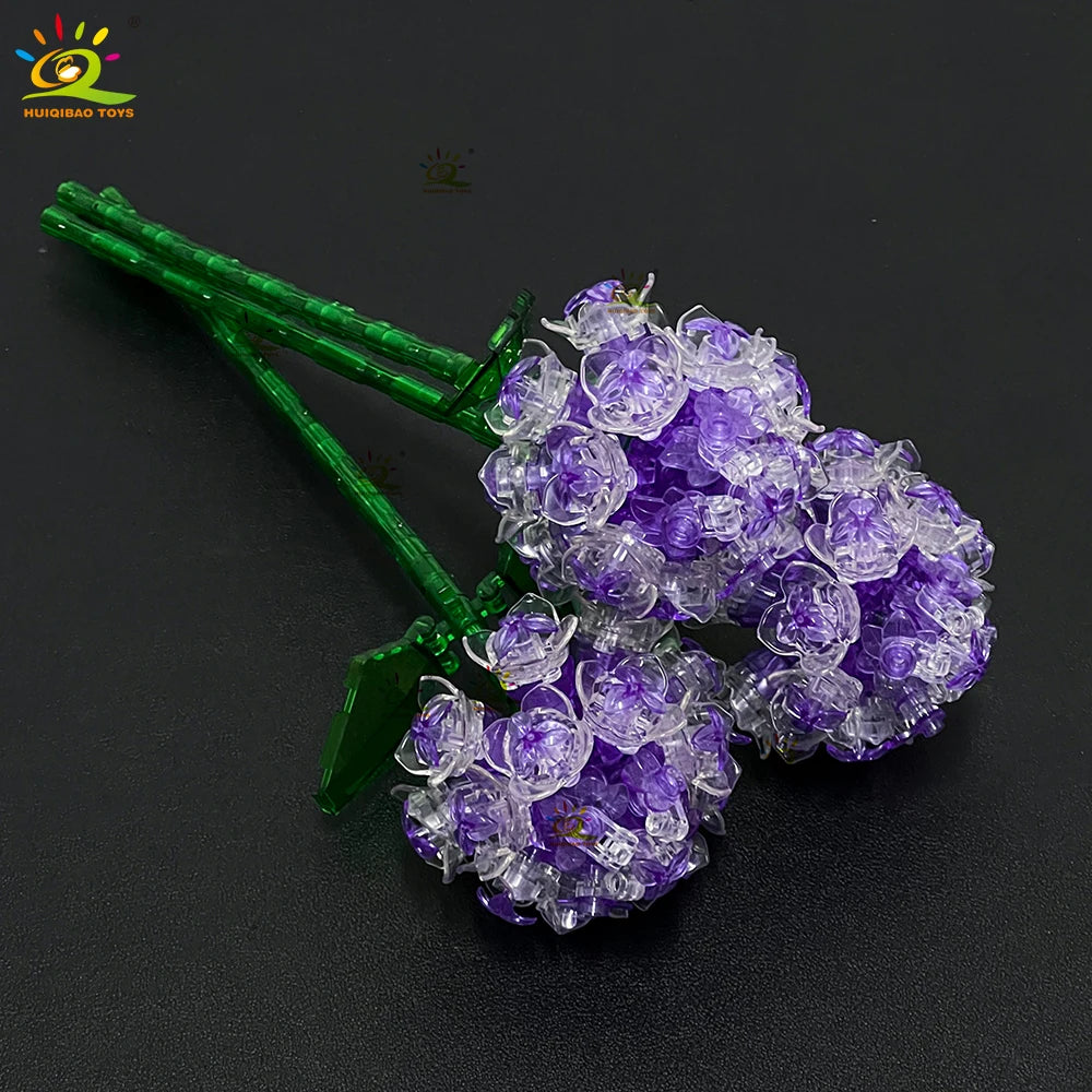 PENDRA Rose Hydrangea Floral Building Set