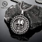 PENDRA Skull Vintage Steel Necklace