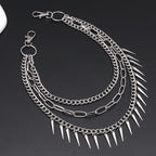 PENDRA Spikeweb Layered Jeans Chain Keychain