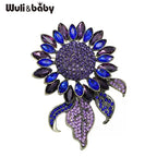 PENDRA Solara Big Blue Sunflower Brooch