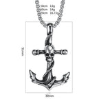 PENDRA AnchorSkull Skull Anchor Pendant Necklace
