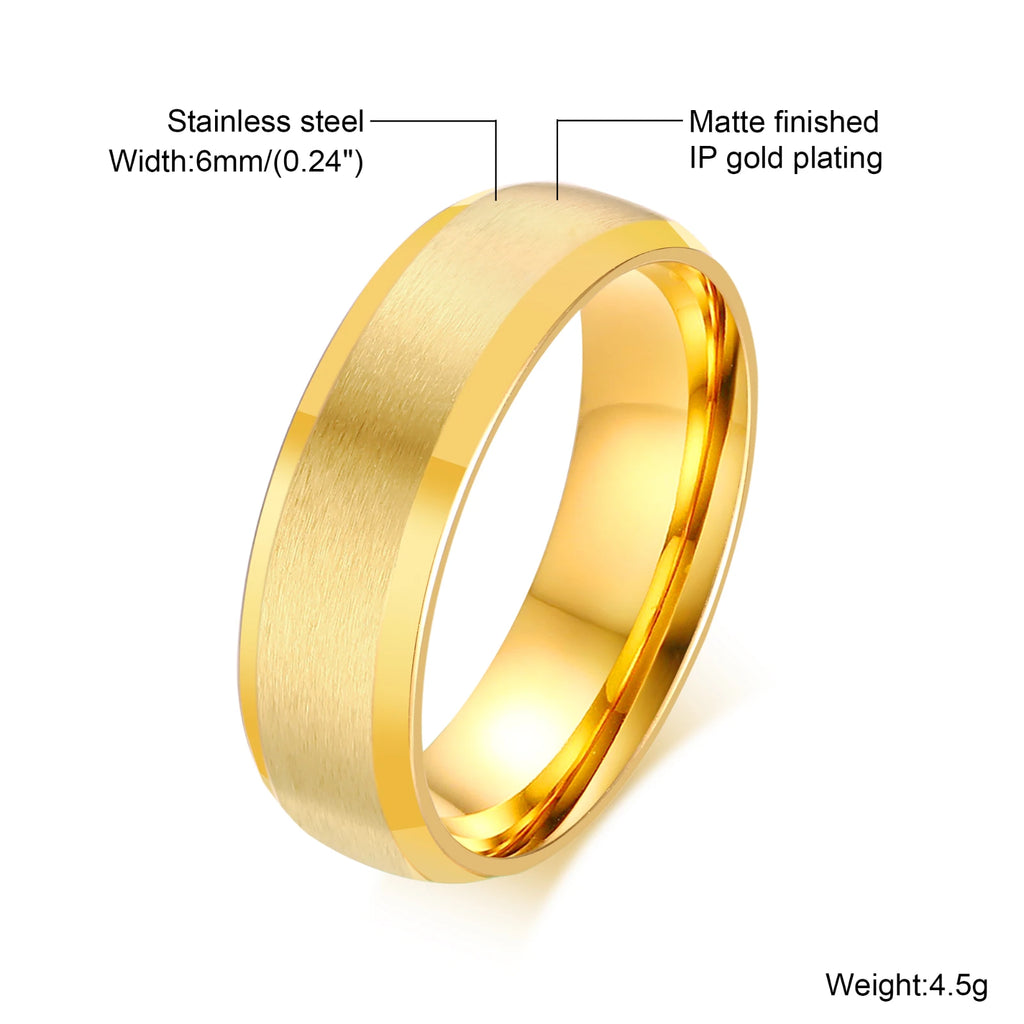 PENDRA Inclined Plane Matte Steel Ring