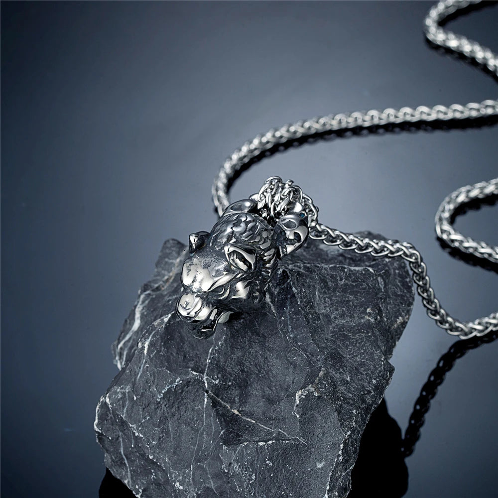 PENDRA Wolf Vintage Celtic Necklace