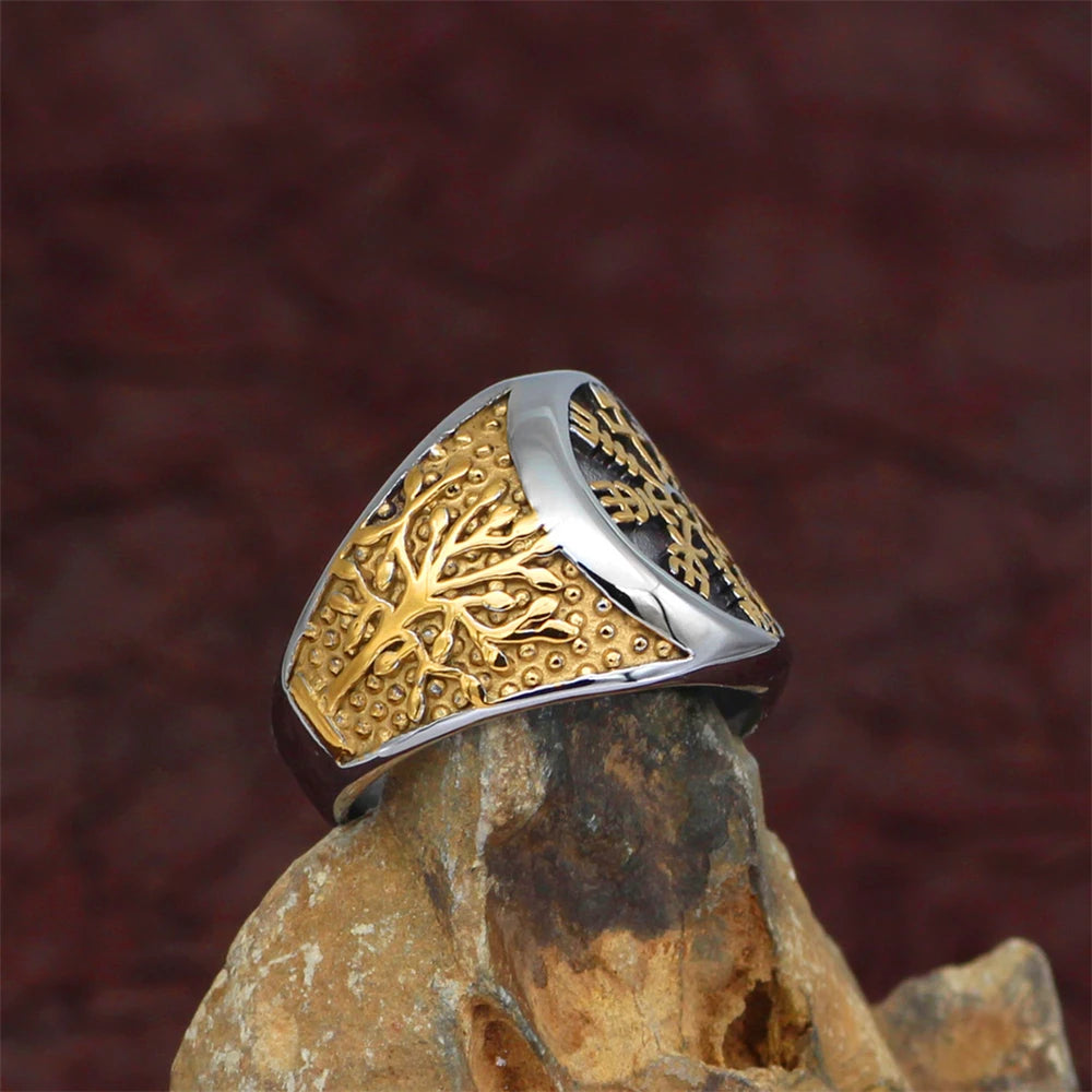 PENDRA Viking Trident Gold Ring