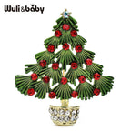 PENDRA Noelina 2-Color Enamel Christmas Tree Brooch