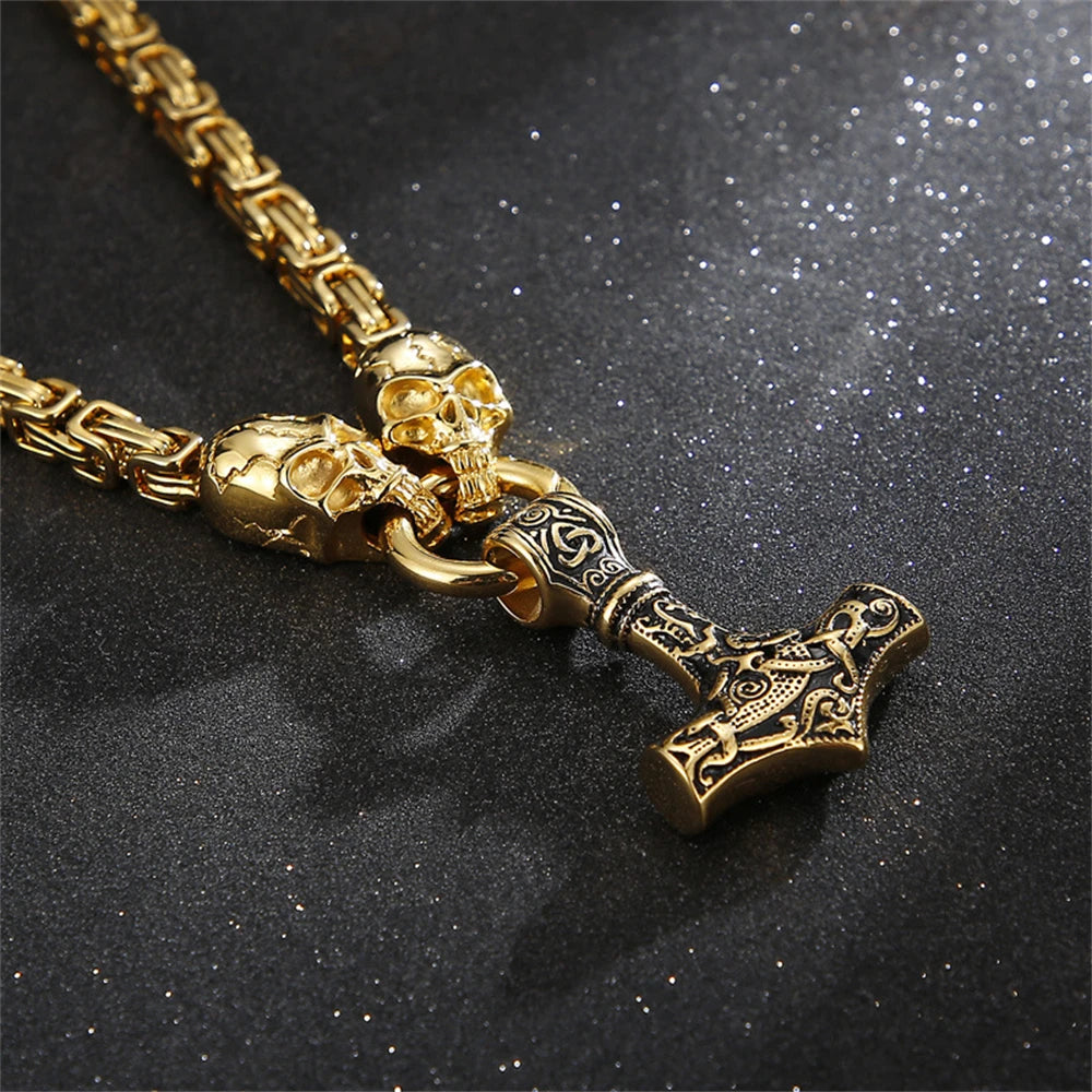 PENDRA Thor Hammer Black Necklace
