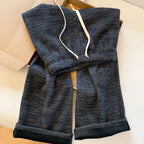 Lazy style wide leg pants women in winter elastic waistband slimming loose and hanging straight leg floor length pants