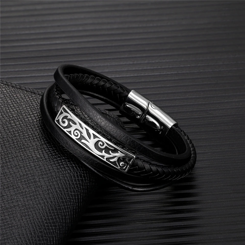 PENDRA Rune Classic Leather Bracelet