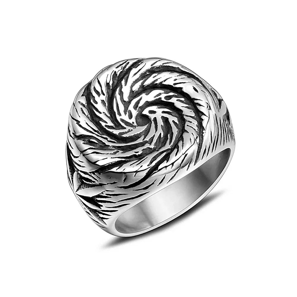 PENDRA Spiralforge Stainless Steel Spiral Ring