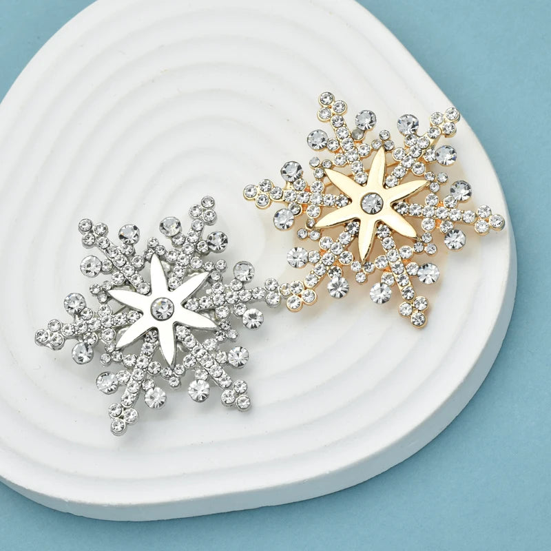 PENDRA Snowara 2-Color Snowflake Brooch