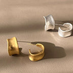 PENDRA Frostgeometry 925 Sterling Silver Hoop Earrings