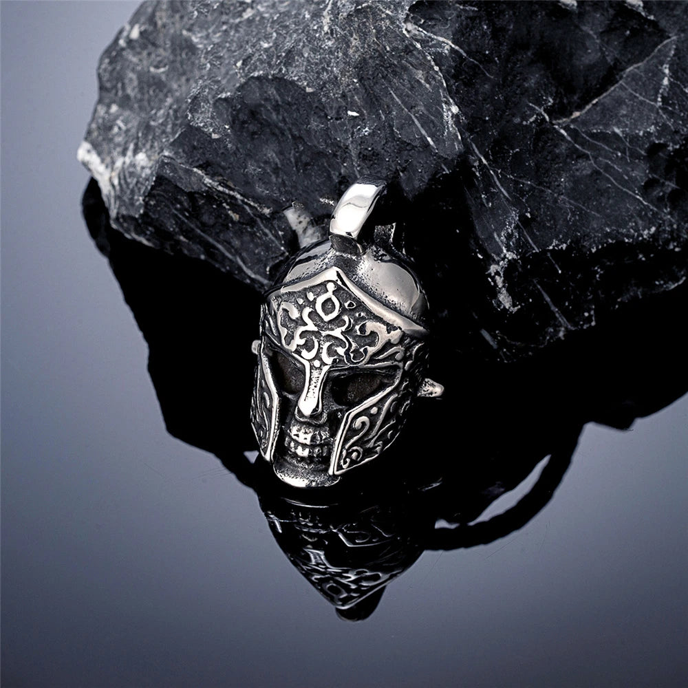 PENDRA Warrior Helmet Vintage Necklace