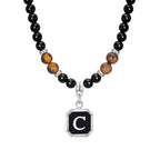 PENDRA Tiger Alphabet Beaded Necklace