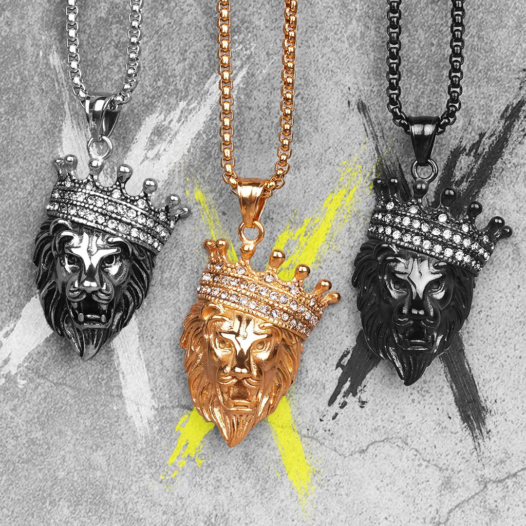 PENDRA Lion King Animal Steel Necklace