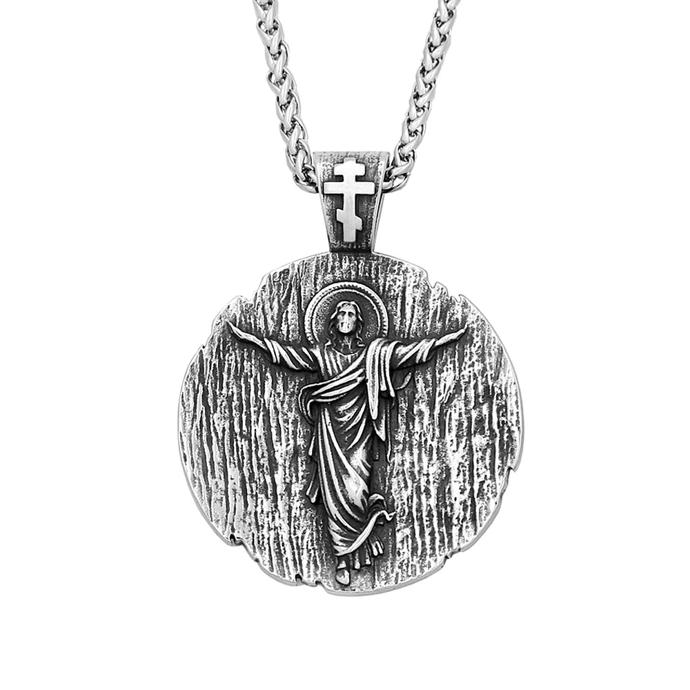 PENDRA Jesusround Christian Jesus Round Pendant