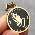 Cross Praying Hands Bilble Men Necklaces Stainless Steel Pendant Chain Women Jewelry HipHop Cool Accessories Gifts Wholesale