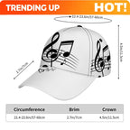 PENDRA Classic Musical Notes Baseball Cap