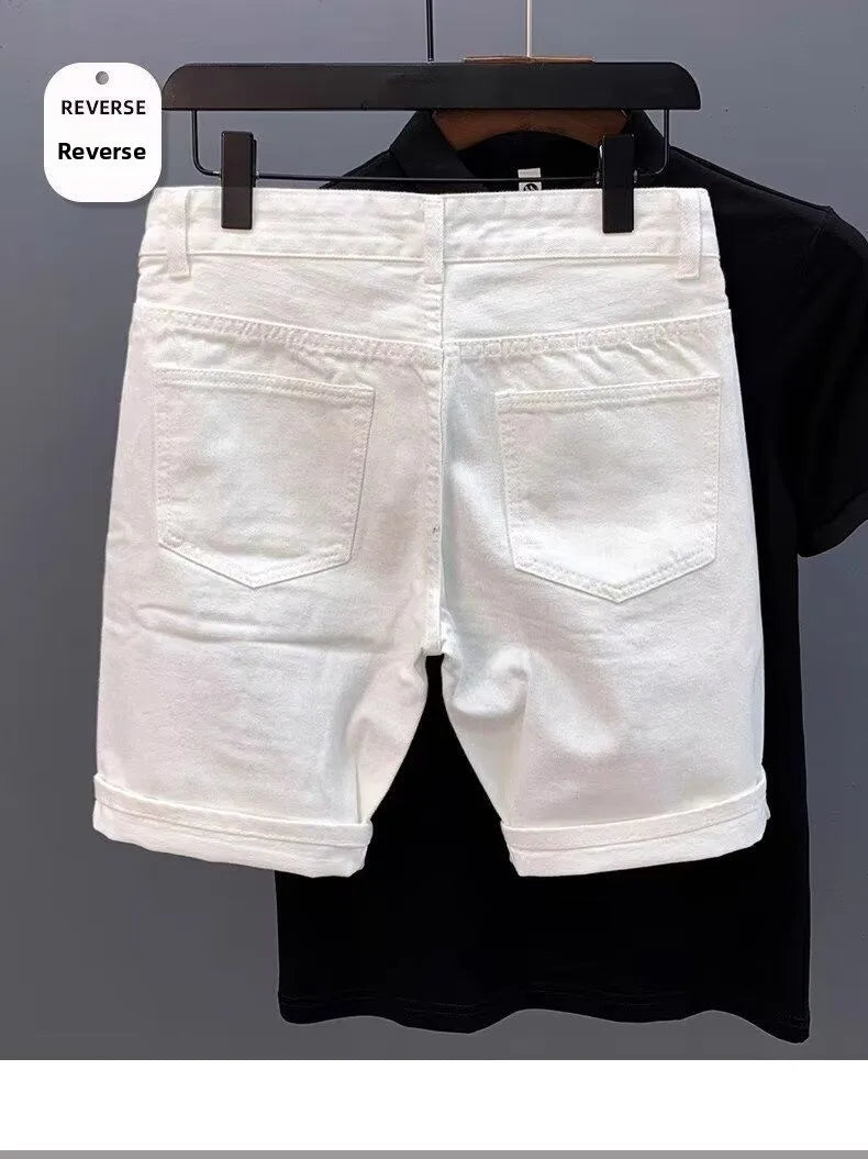 PENDRA Cat Beard Ripped Shorts