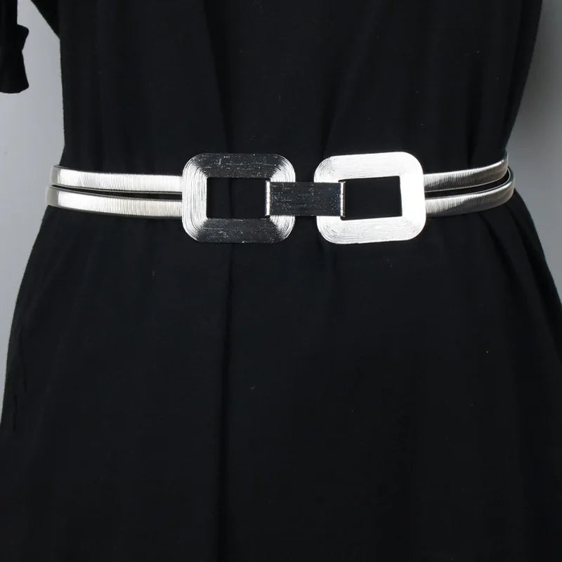 PENDRA Koraelle Metal Gold Elastic Waist Chain Belt