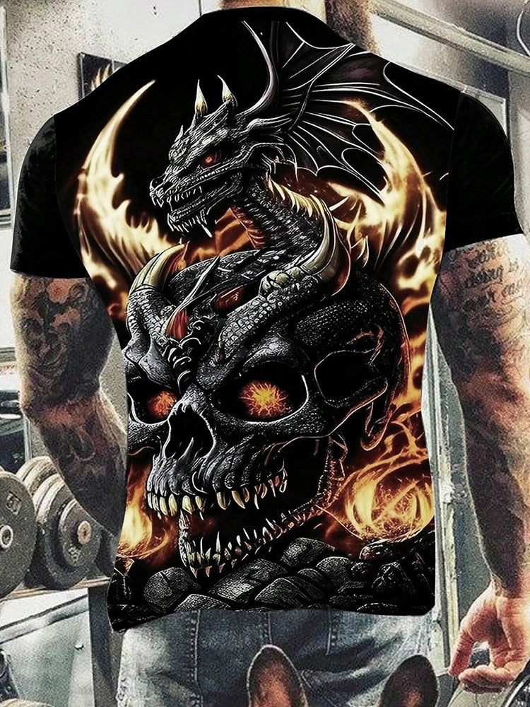 PENDRA Printed Sports Short Sleeve T-Shirt