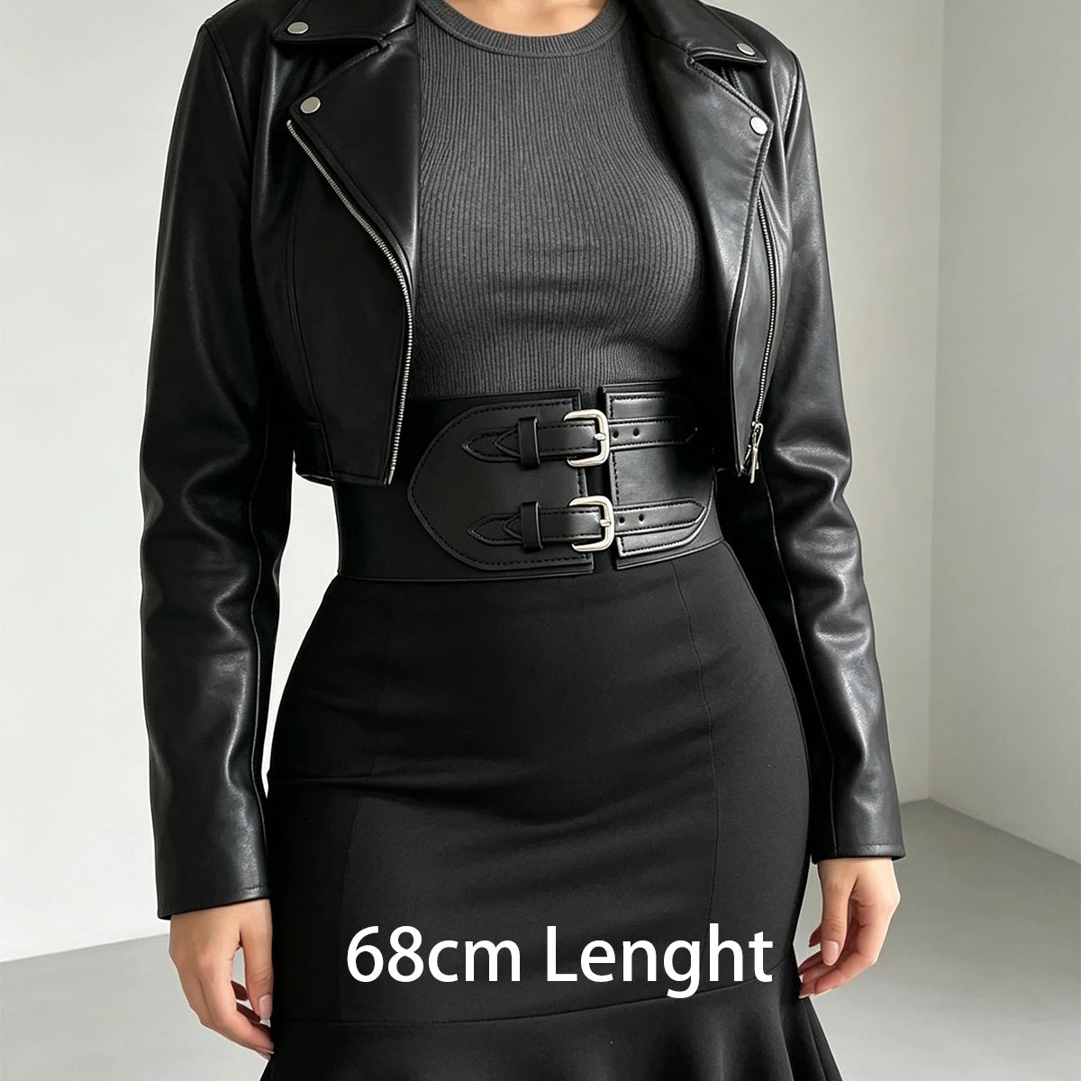 PENDRA Zaraaya Black Gothic Wide Corset Belt
