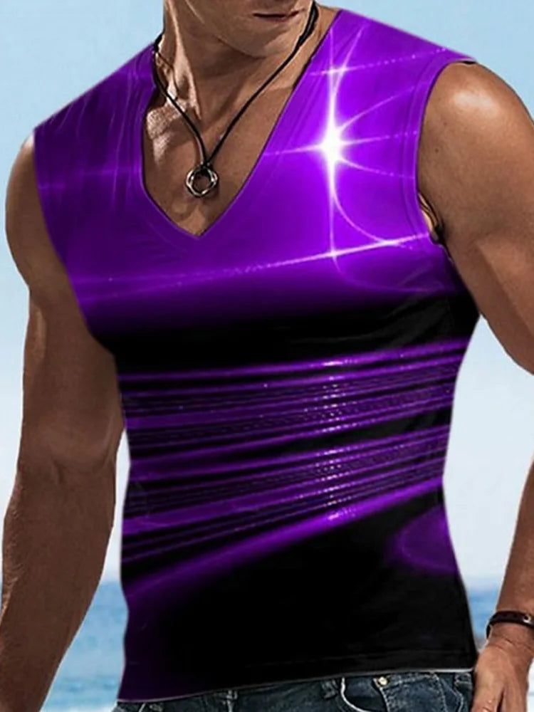 PENDRA Sleeveless Printed Tank V-neck Tank Top
