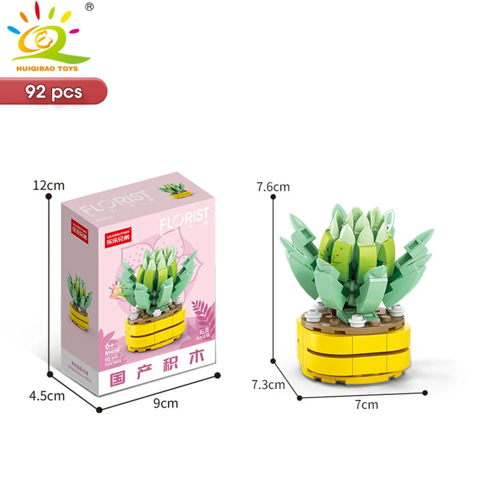 PENDRA Succulent Potted Floral Building Set