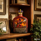 2026 Limited Edition Firefighter Whiskey Decanter Hero Tribute Design Bar Decor Collectible Ornament