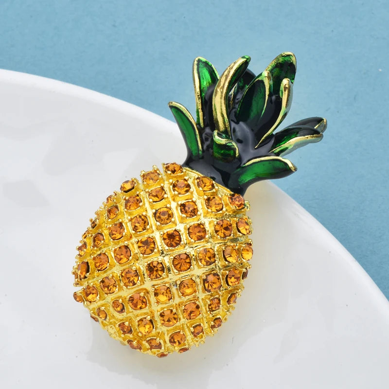 PENDRA Pineapella Sparkling Pineapple Brooch