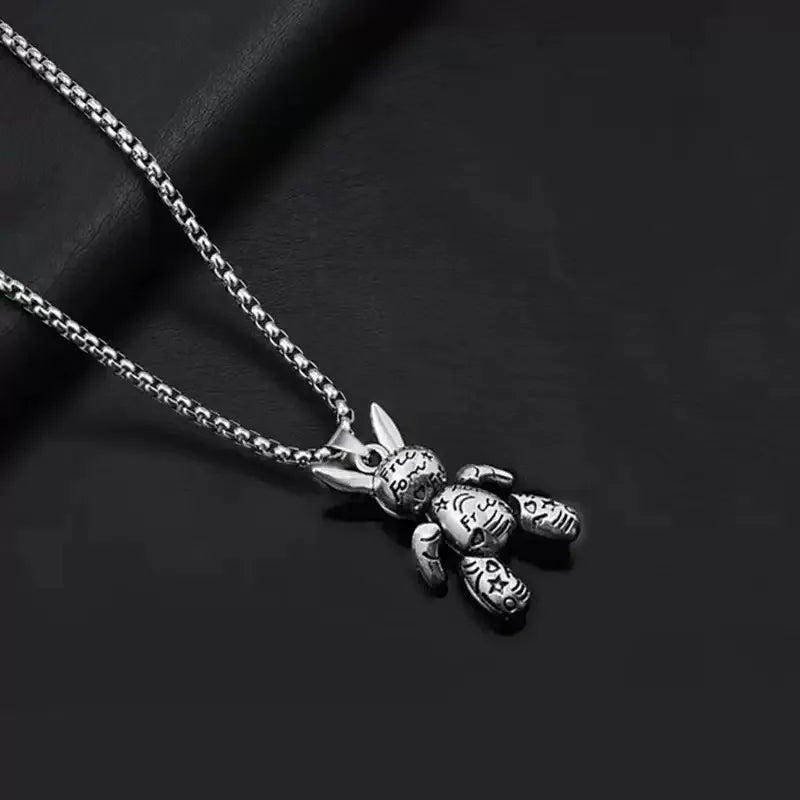 PENDRA Rabbitprint Vintage Printed Rabbit Pendant