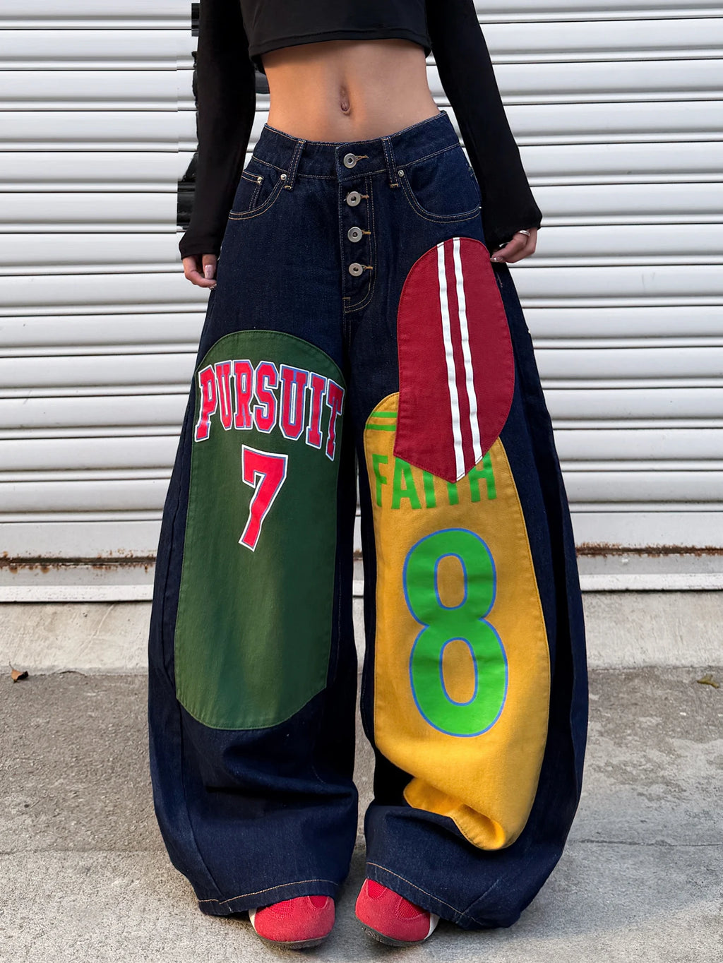 PENDRA American Alphanumeric Cartoon Jeans