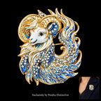 PENDRA Zodiac Porcelain Animal Brooch