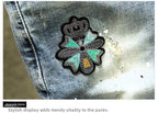 Summer Luxury Trendy Brand Denim Shorts Men's Pants Ripped Slim-fitting Elastic Washed Japanese Embroidery Patch Medium Pants