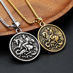 PENDRA Dragonslayer Saint George Pendant Necklace